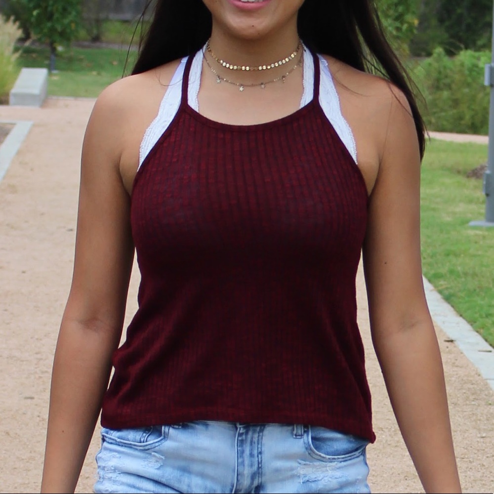 Maroon Tank Top